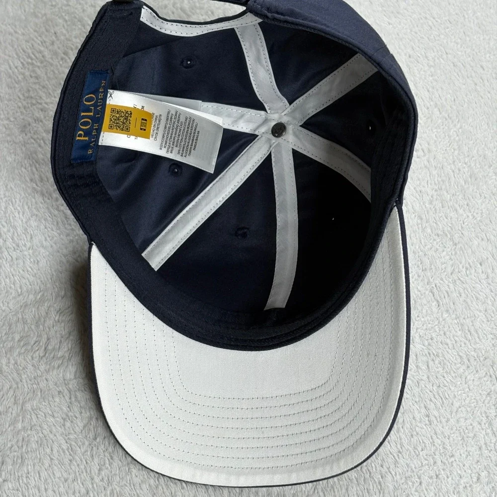 Polo Ralph Lauren US Open Tennis Hat Navy Blue Adjustable Baseball Cap Logo
